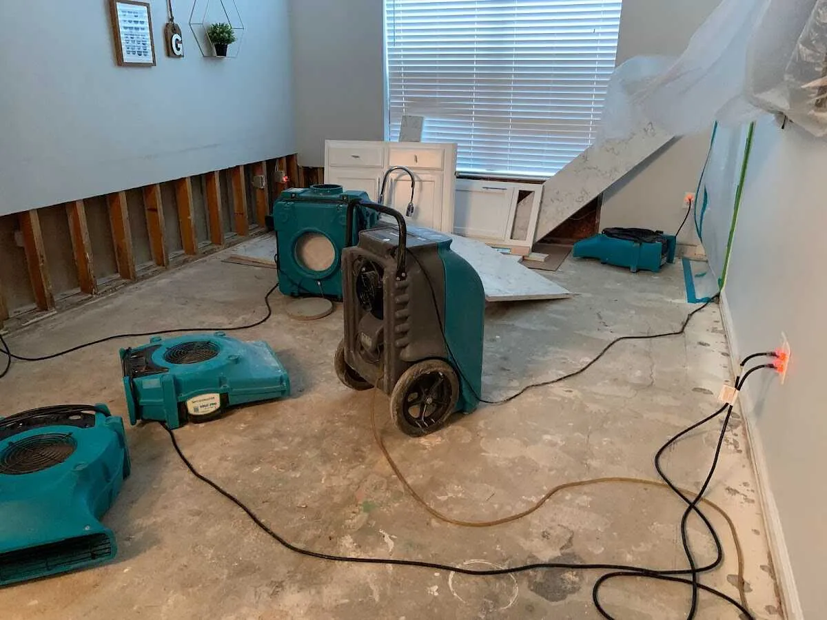 Dehumidifier in flood-cut room for Water Extraction & Removal in Murfreesboro